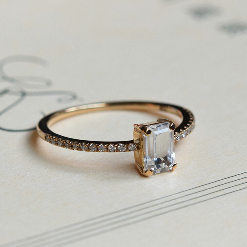 楽天市場】【受注生産】 指輪 リング ホワイトトパーズ ダイヤモンド