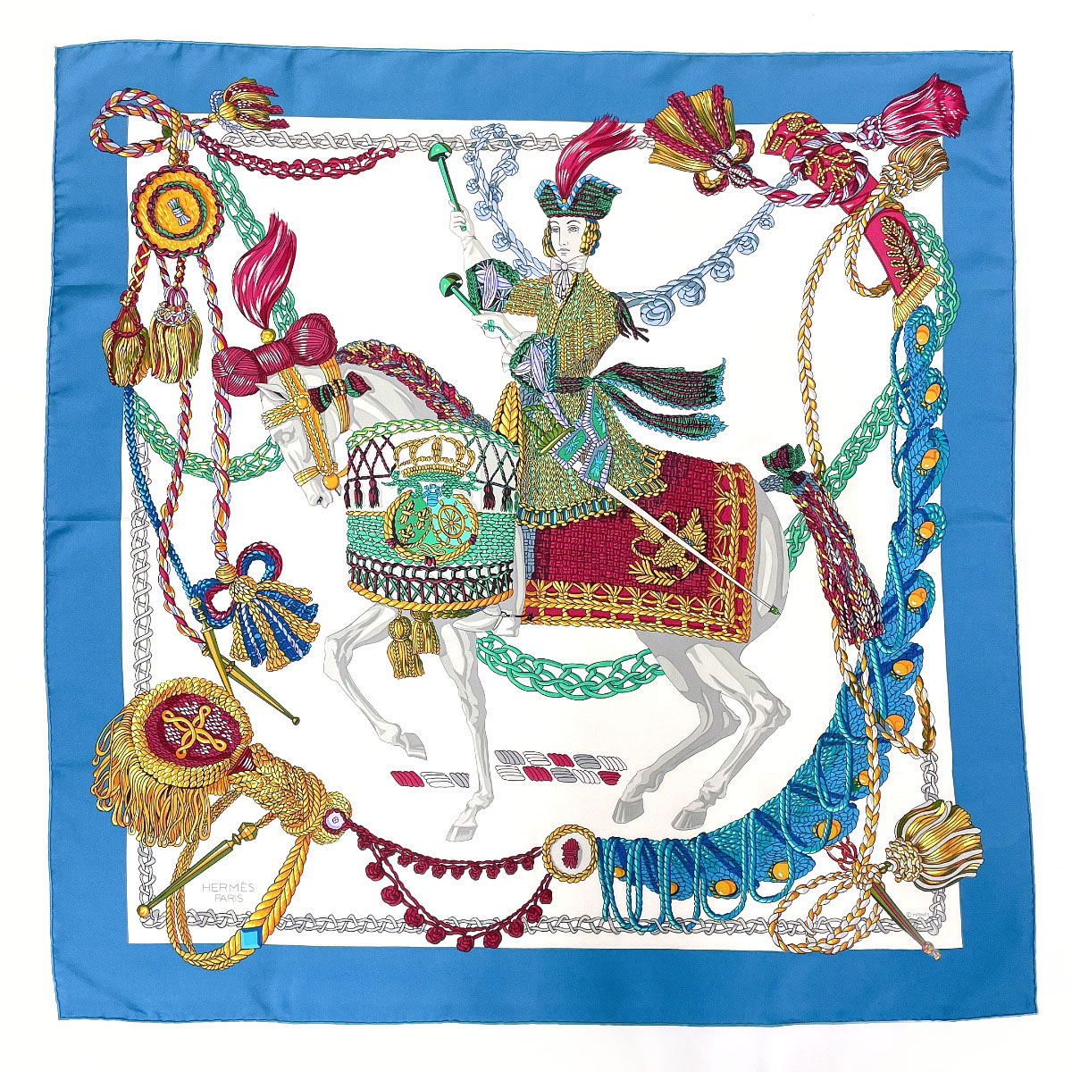 楽天市場】HERMES エルメス カレ 90 Le Timbalier ティンパニ奏者