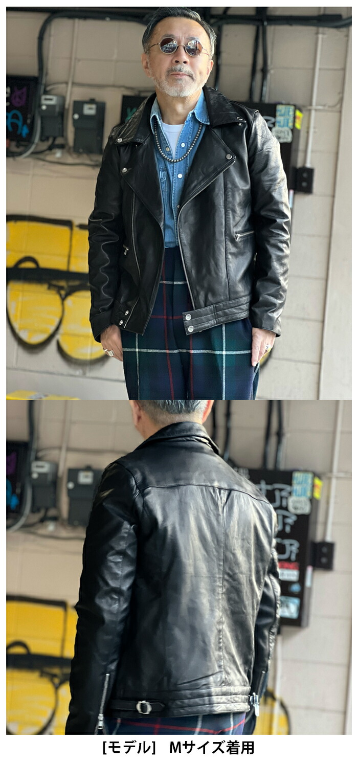 楽天市場】【3/11まで！10％オフ】レザージャケット ライダース ダブル