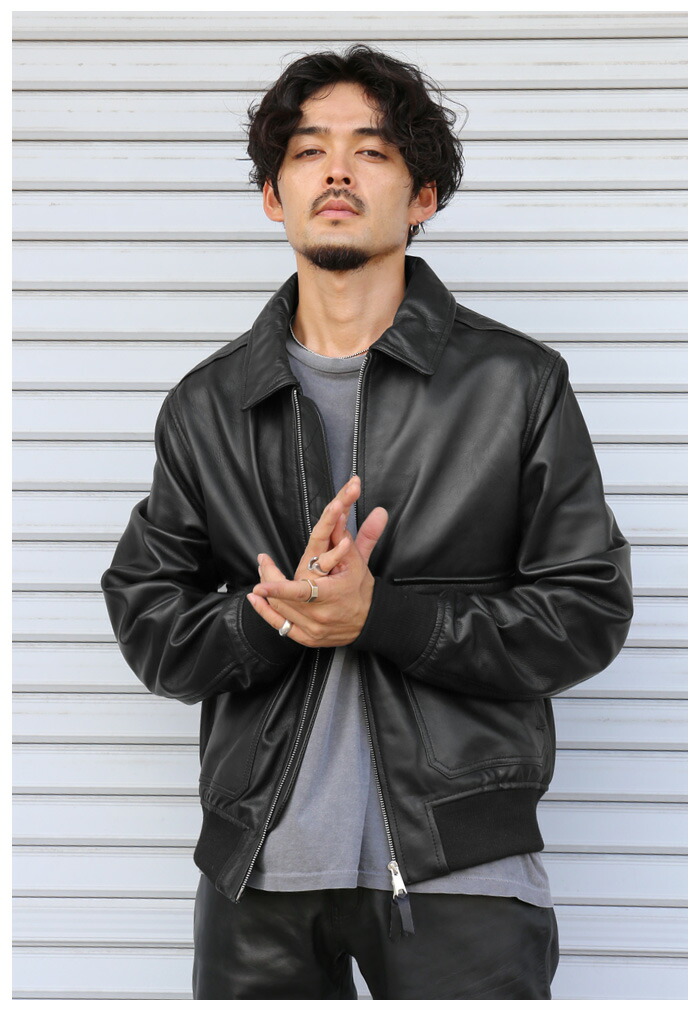 楽天市場】レザージャケット A2 フライトジャケット ラムレザー