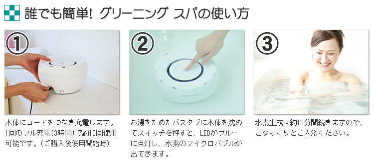 楽天市場】グリーニングスパ（GREENING SPA）高濃度水素風呂