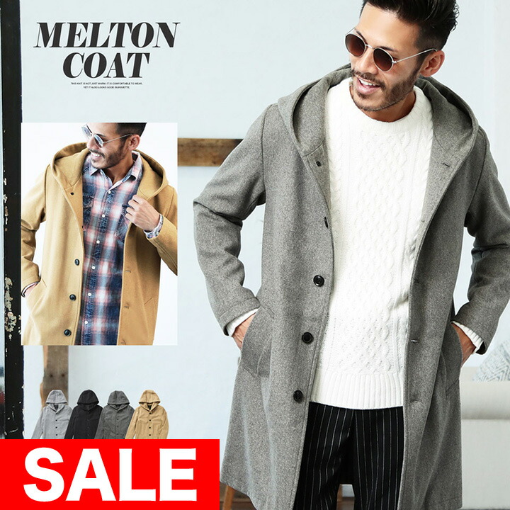 楽天市場】【SALE】フード メンズ コート◇フーデッドコート◇アウター