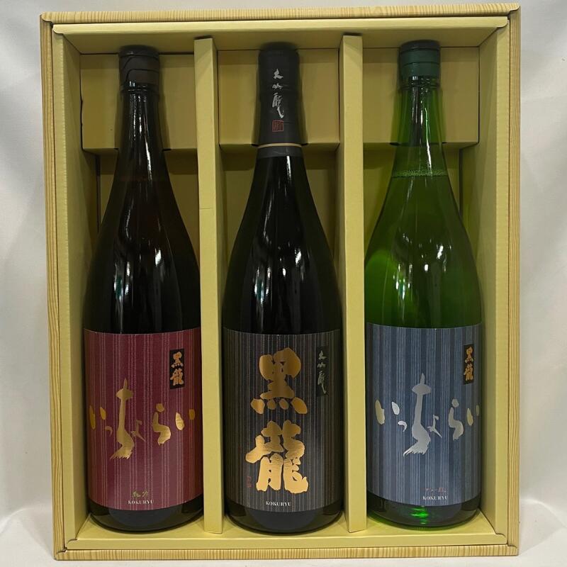 楽天市場】黒龍（こくりゅう） 一升瓶豪華3本ギフトセット（いっちょ