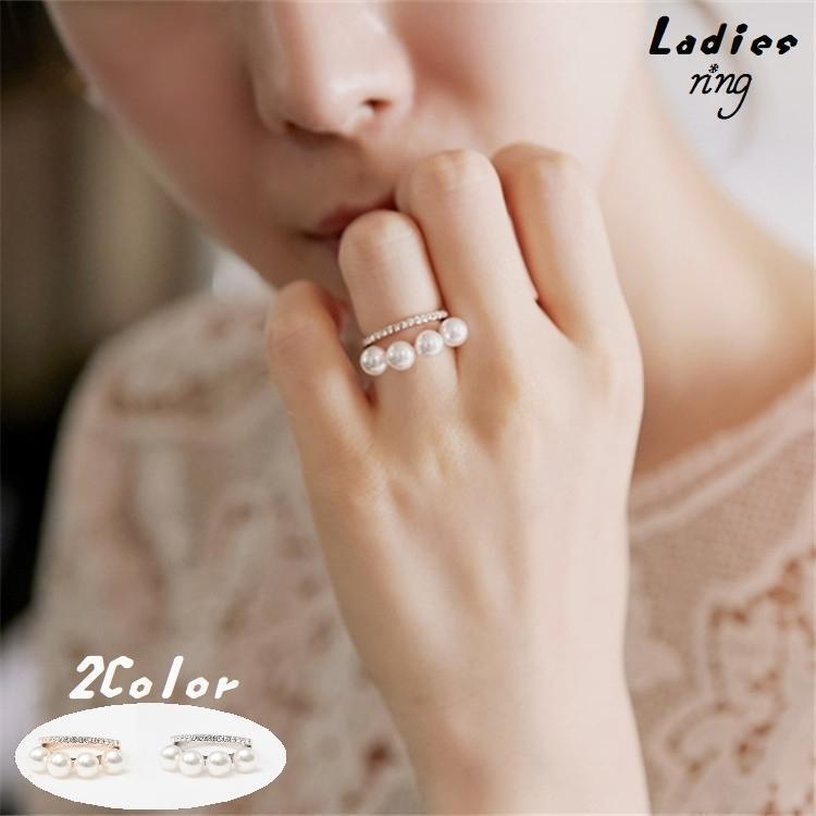 楽天市場】指輪 リング レディース アクセサリー ジュエリー 2連風