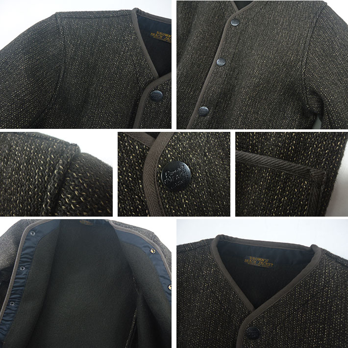 楽天市場】ブラウンズビーチ ノーカラージャケット BROWN'S BEACH NO