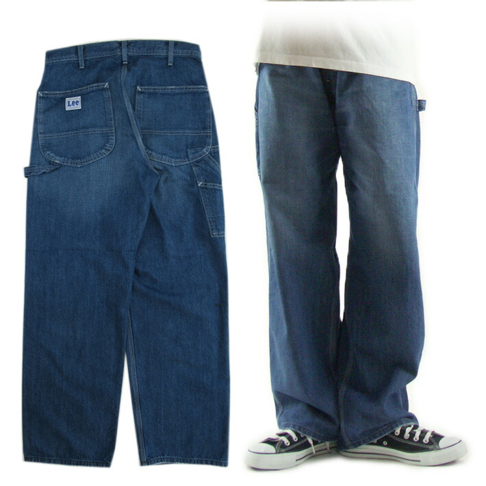 楽天市場】Lee ペインターパンツ 淡色ブルー DUNGAREES PAINTER PANTS