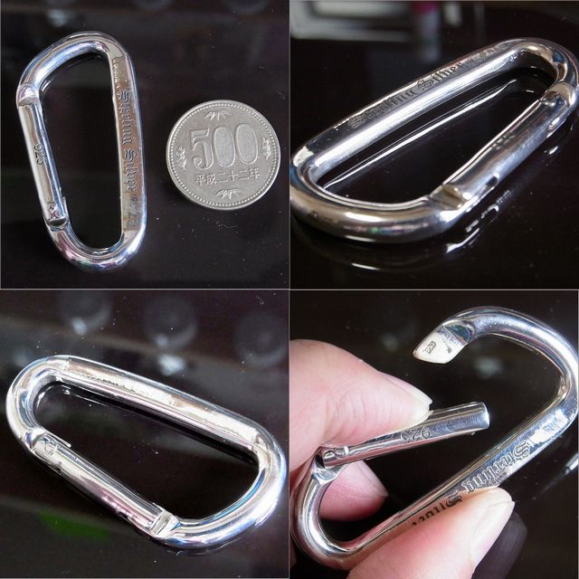 楽天市場】シルバー925製 キーチェーン 高級 カラビナ ロックカラビナ