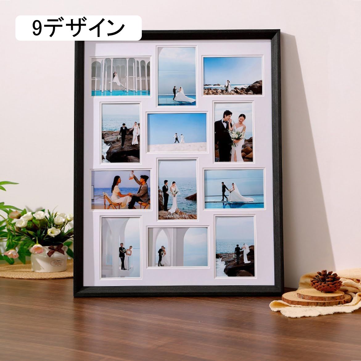 楽天市場】フォトフレーム 写真立て 8デザイン 1枚 壁掛け フック付き