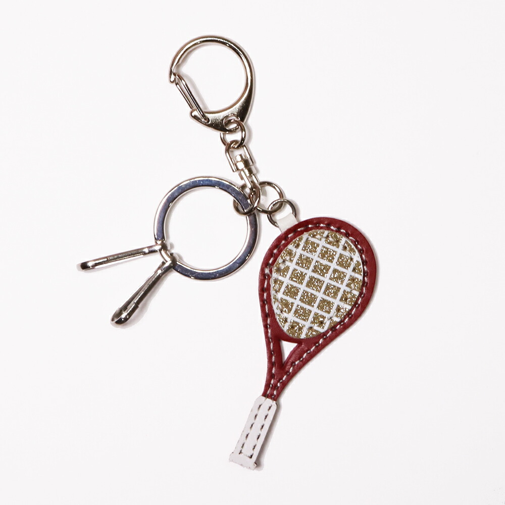 楽天市場】キーホルダー テニスラケット チャーム ハンドメイド 牛革製