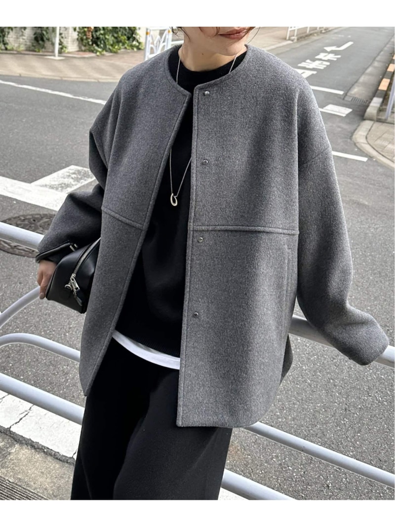 楽天市場】スーパー140ビーバーノーカラーショートコート JOURNAL