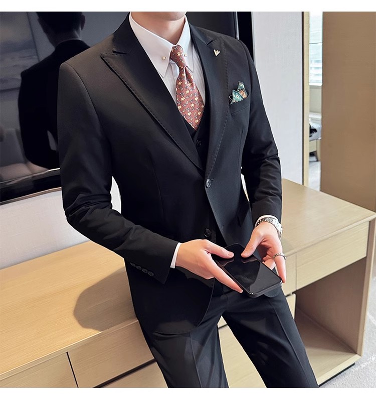 楽天市場】送料無料 メンズスーツ スリーピース ビジネススーツ