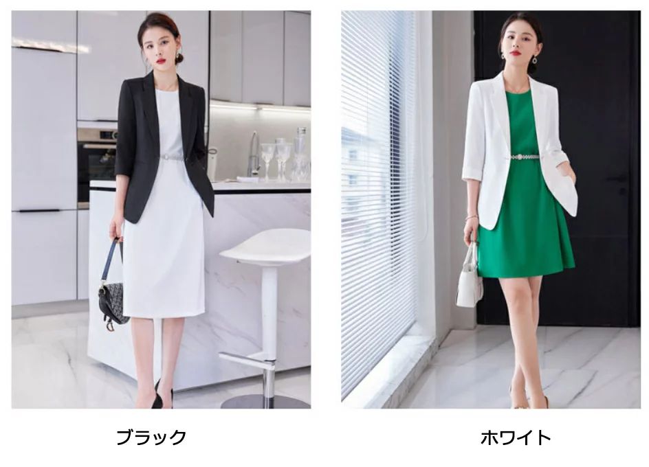 楽天市場】レディーススーツ ジャケット+ワンピース ノースリーブ