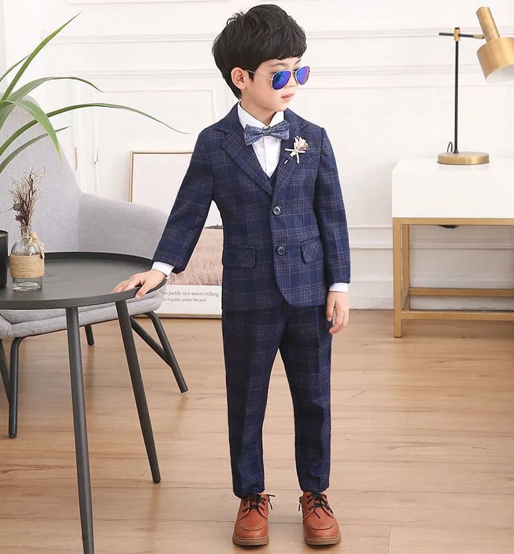 楽天市場】キッズスーツ 【6点セット】チェック柄スーツ 「90~160
