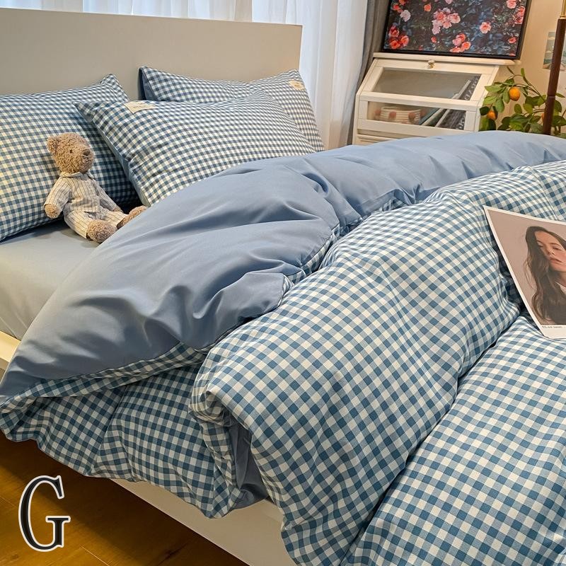 楽天市場】布団カバー セット シングル 3点セット チェック柄 4点