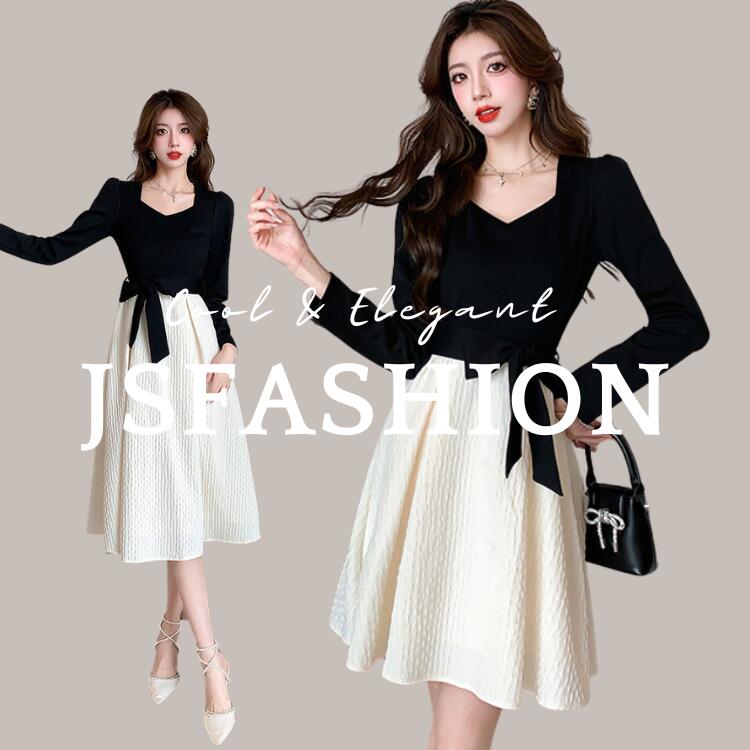 楽天市場】バイカラーワンピース ミニワンピ 選べる2丈 リボン付き