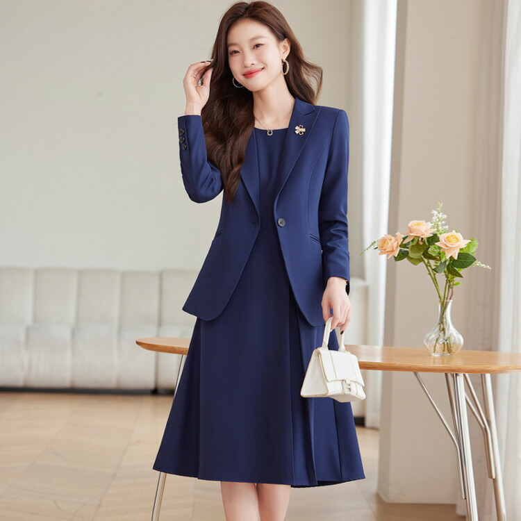 楽天市場】フォーマルスーツ レディース ワンピーススーツ 2点セット