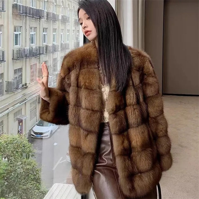 楽天市場】ファーコート ミンク フェイクファーコート 毛皮コート