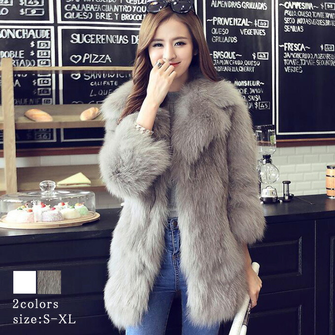 楽天市場】ファーコート レディース 毛皮コート フォックス