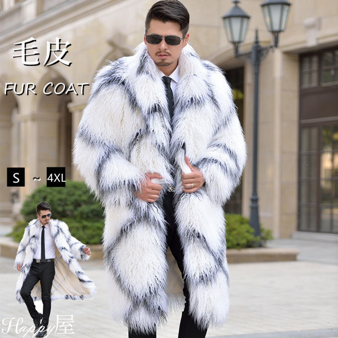 楽天市場】毛皮コート ファーコート メンズ アウター ミンク ロング
