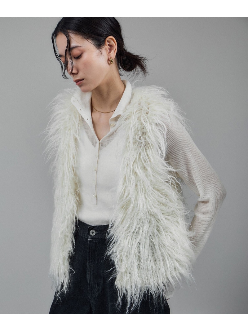 楽天市場】【SALE／50%OFF】モヘヤロングシャギーハンドニットベスト