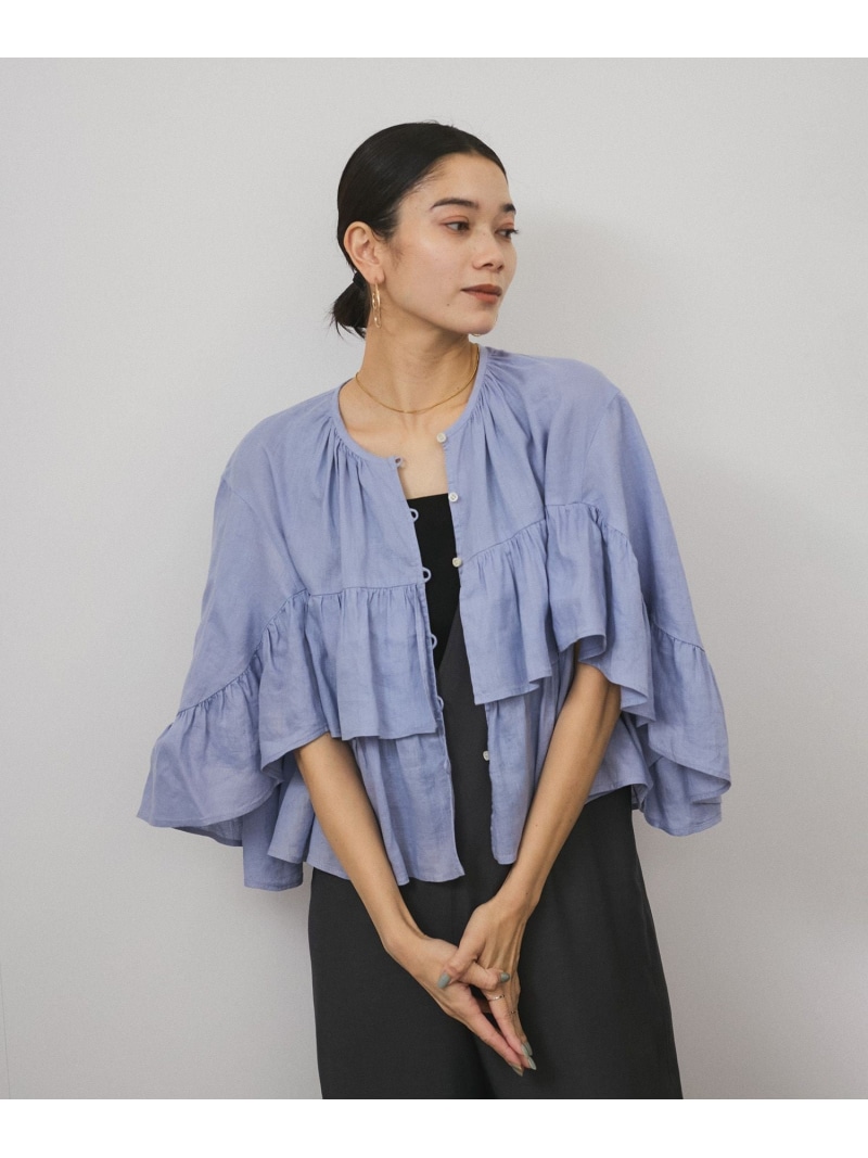 楽天市場】【WEB限定】ヨーロピアンフラックスリネンフリルブラウス