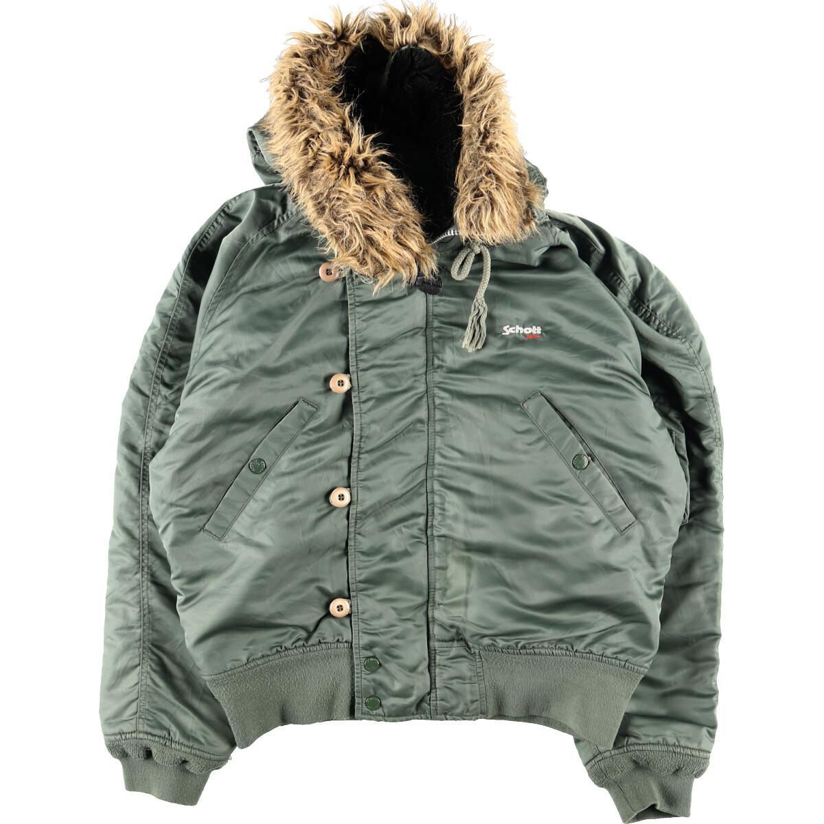 80年代 USA製 schott N-2B フライトジャケット カーキ 80s