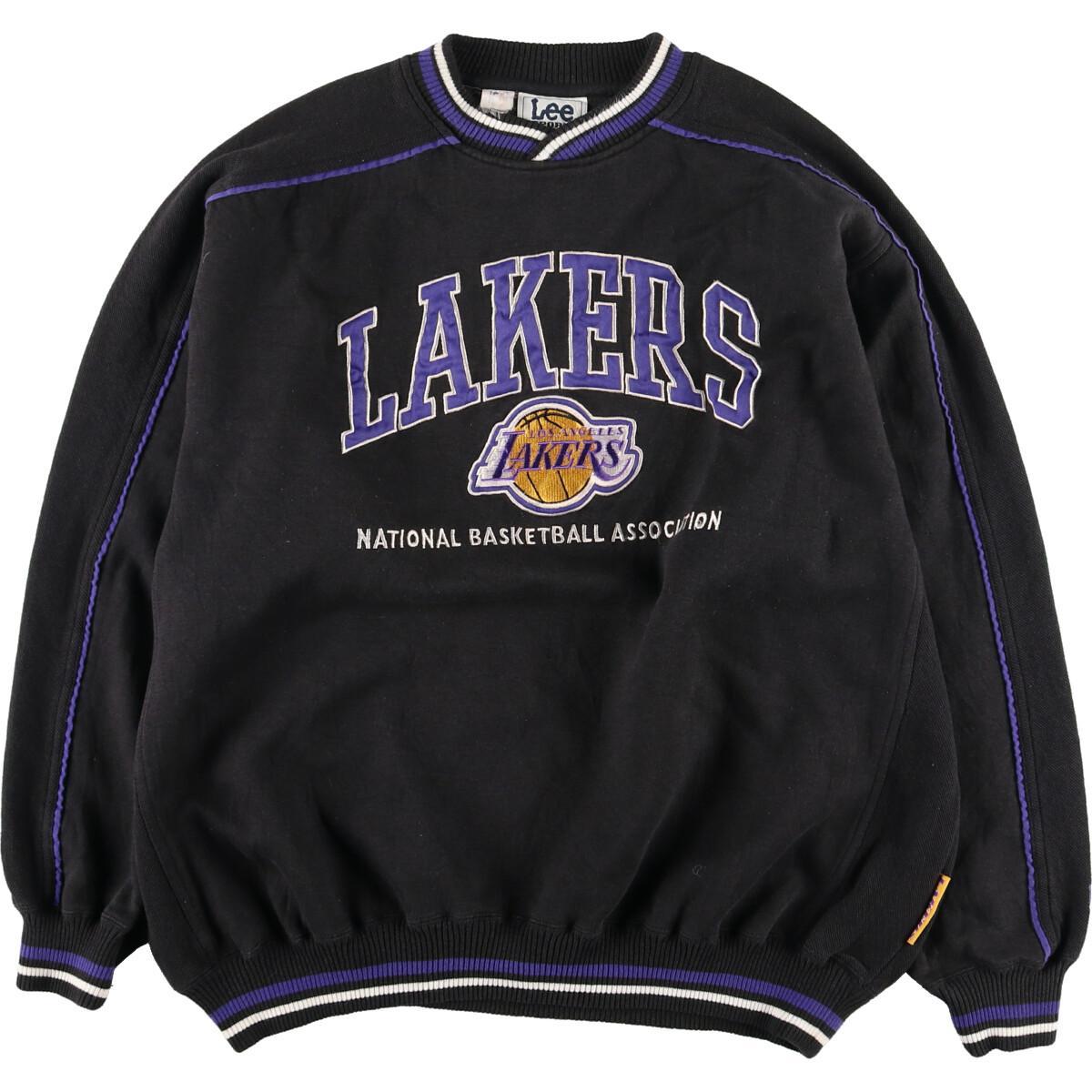 NBA レイカーズ Lee SPORT スウェット トレーナー 刺繍 黒 2XL 楽天