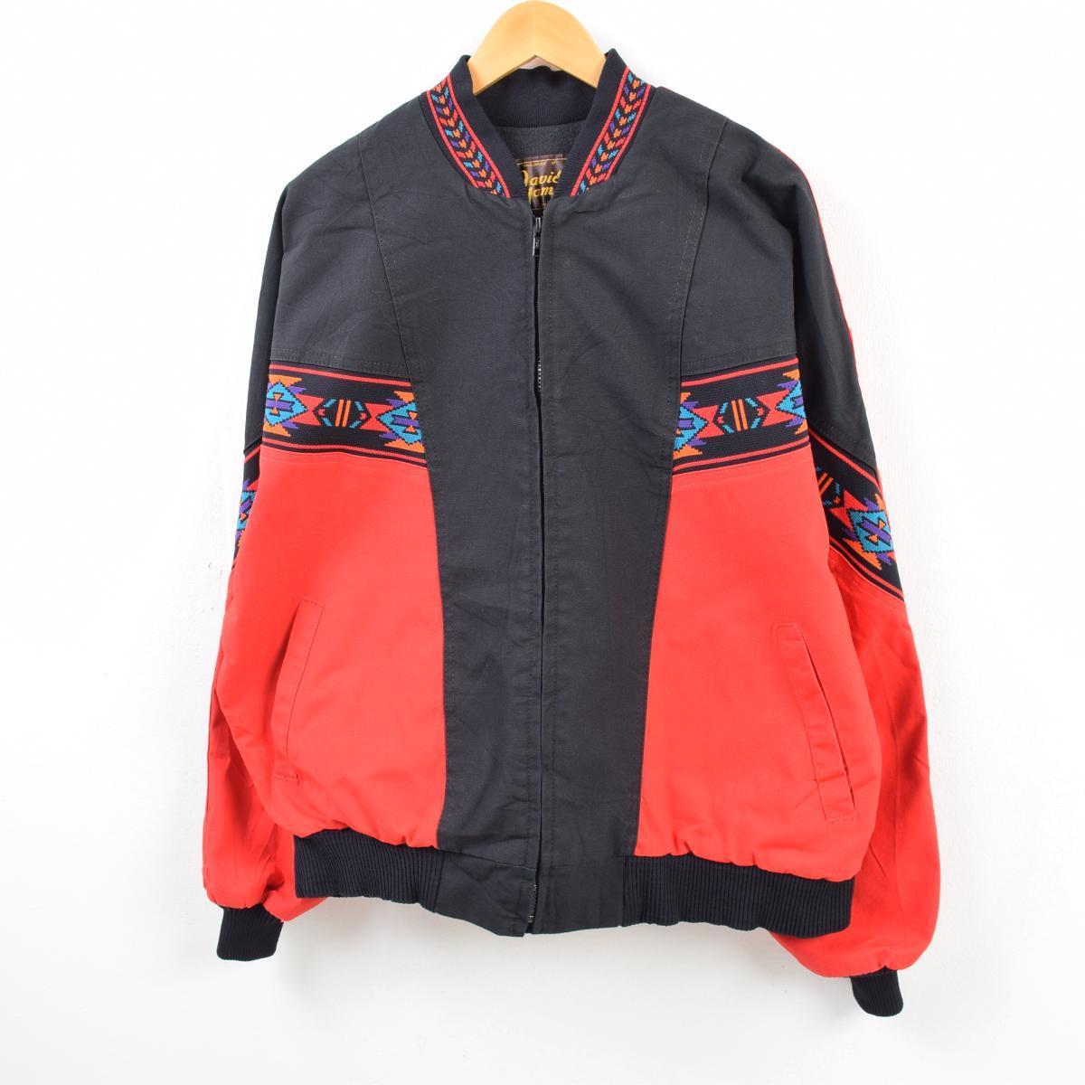 楽天市場】90年代 David James ネイティブ柄 切替 ダック地ワーク