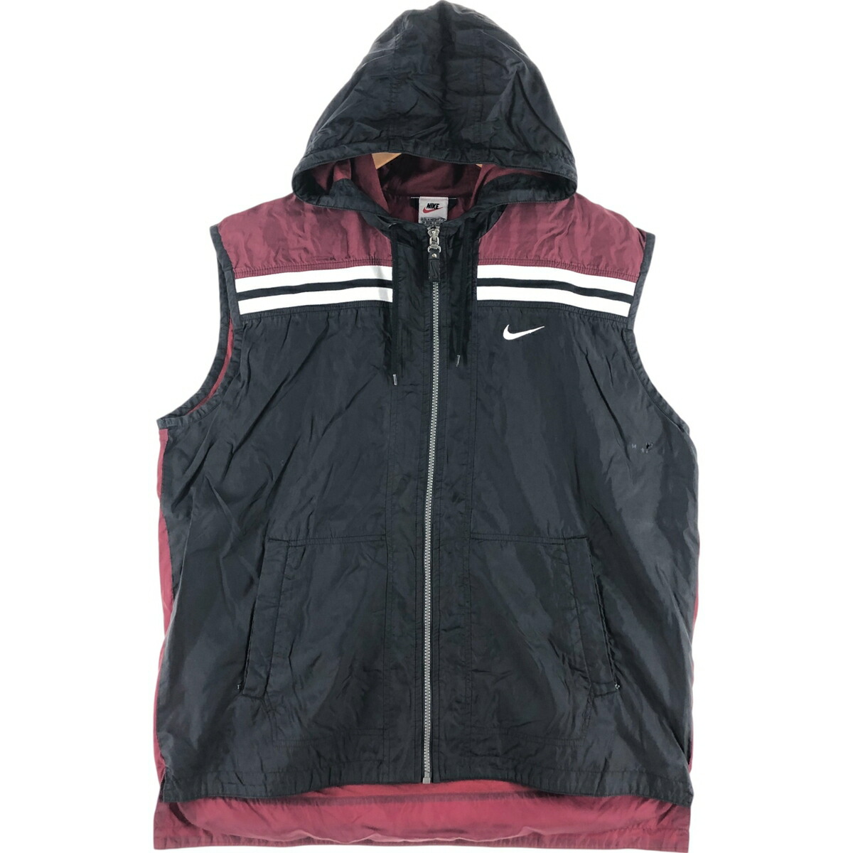楽天市場】古着 90'S ナイキ NIKE パーカーベスト メンズM相当