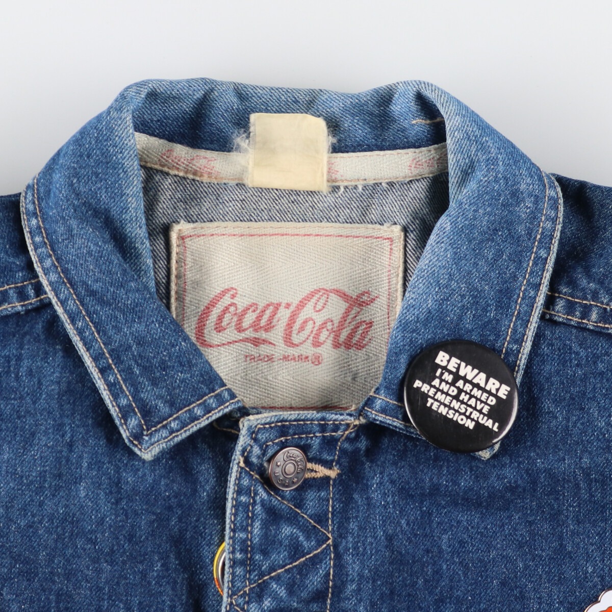 楽天市場】古着 コカコーラ COCA-COLA バッジ付き デニムジャケット G