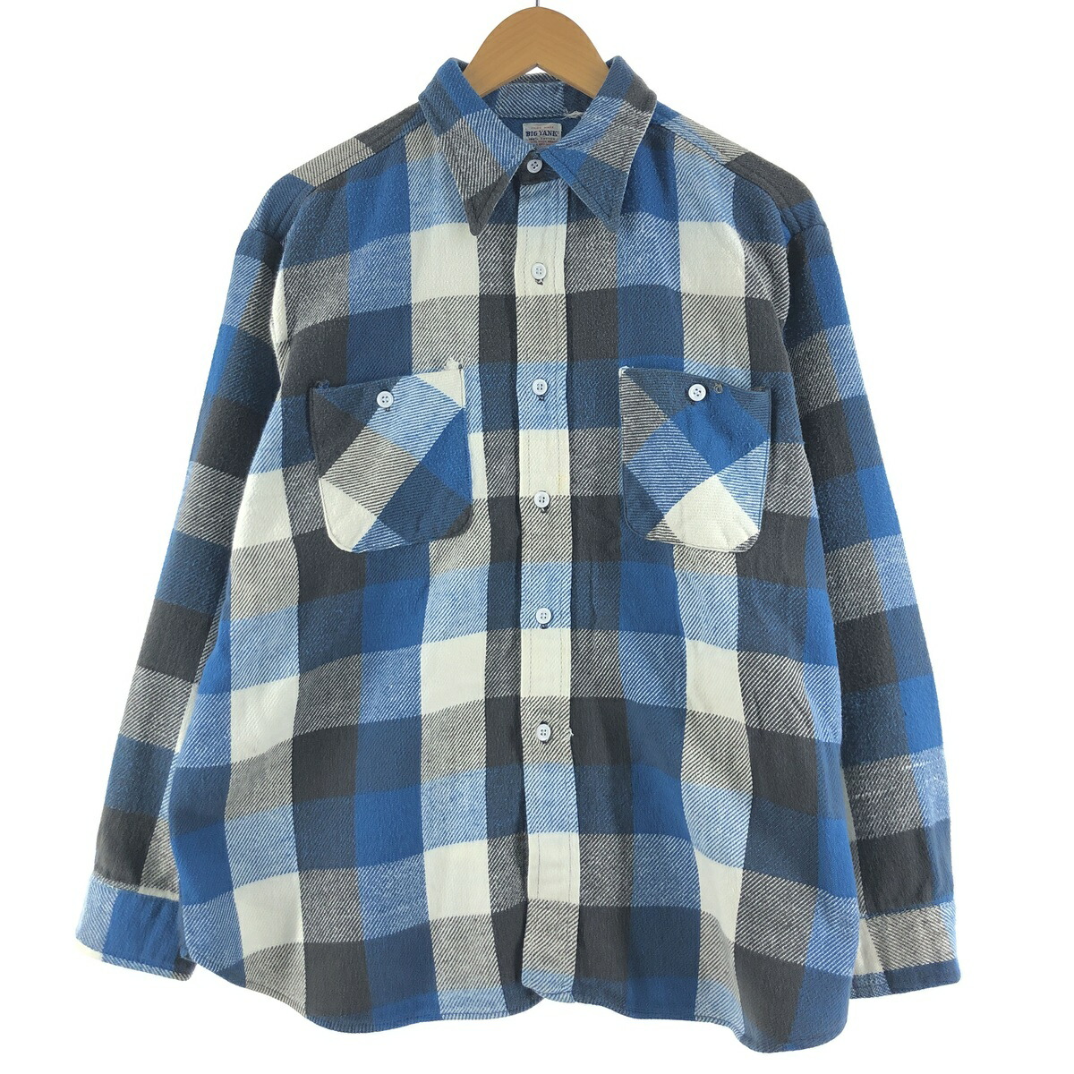 楽天市場】古着 70年代 BIG YANK チェック柄 長袖 ヘビーネルシャツ