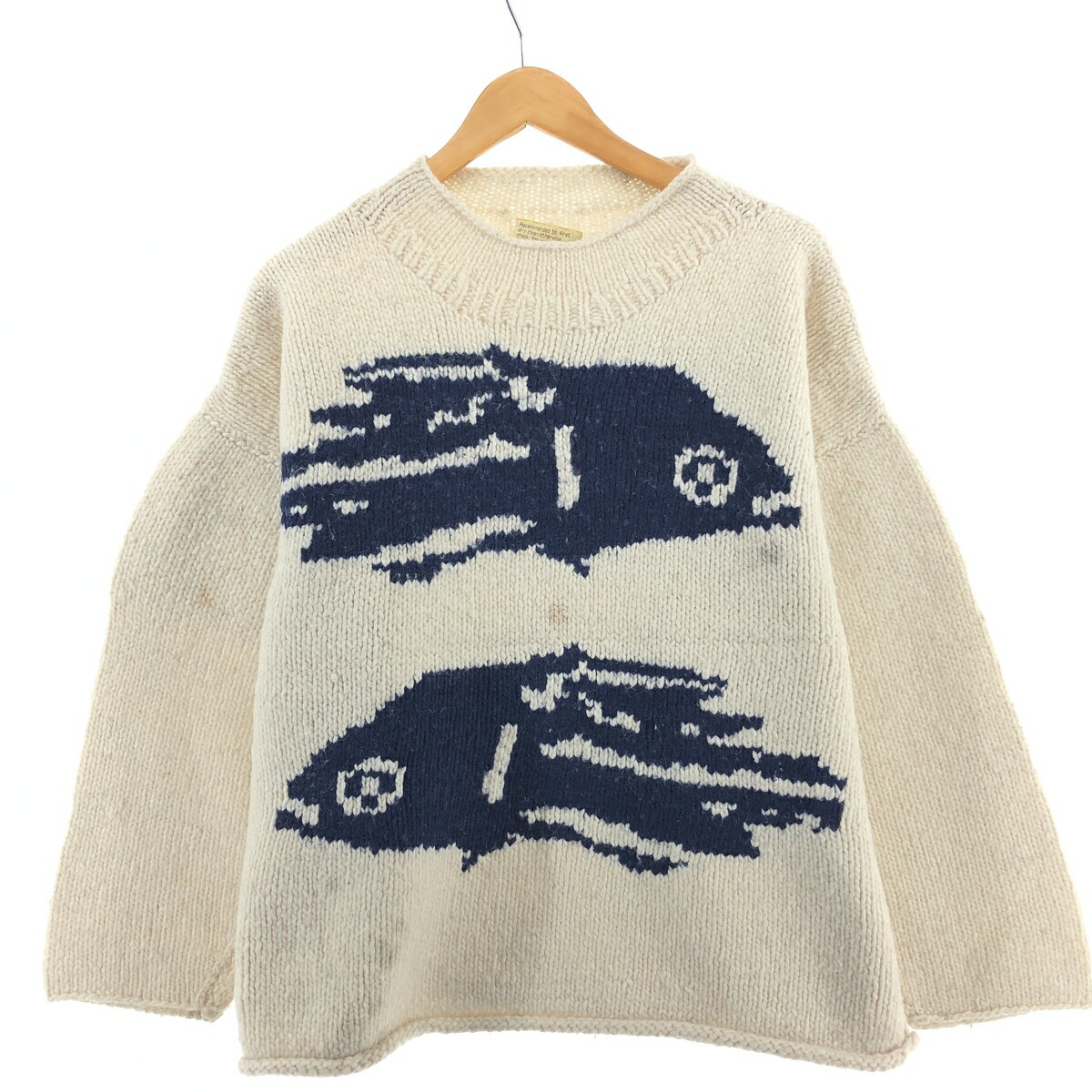楽天市場】古着 PACHAMAMA 総柄 魚柄 ハイネック エクアドルニット