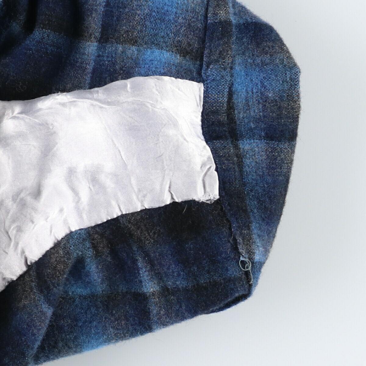 楽天市場】古着 70'S CASCADE オンブレチェック オープンカラー ウール