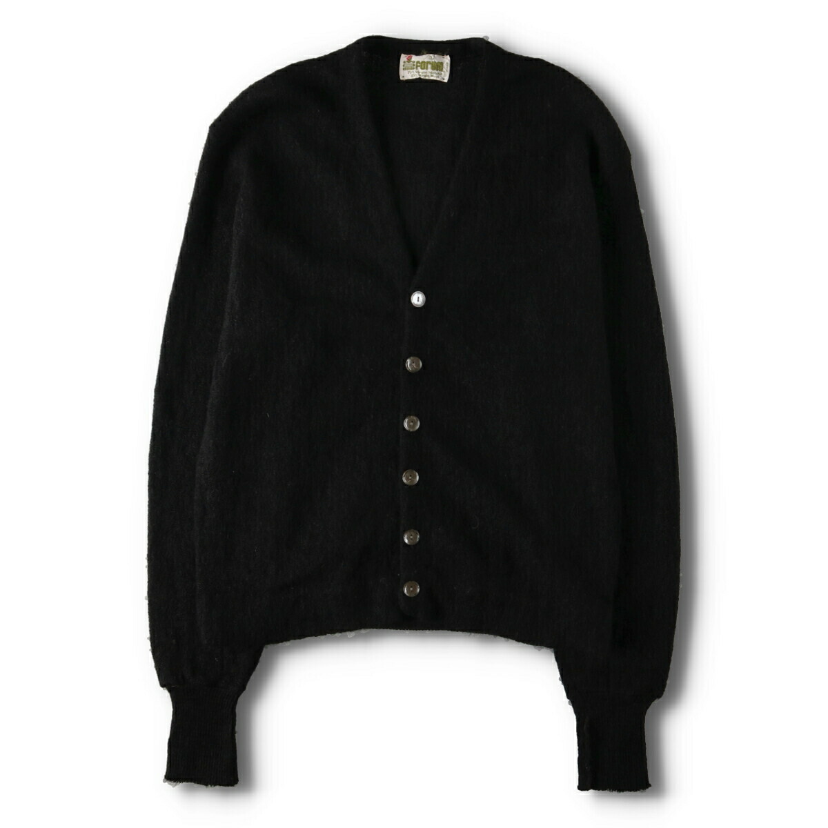 楽天市場】古着 60'S FORUM オールブラック モヘアニットカーディガン