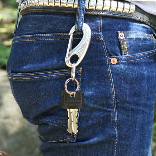 ヘ*ン様 ジャムホームメイド キーチェーンカラビナ シルバー ダイヤ