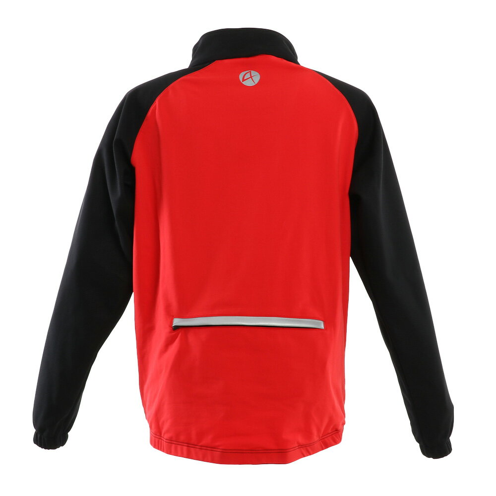 アソス サイクルジャケット 黒/赤 フルジップ冬用 アソスサイクル