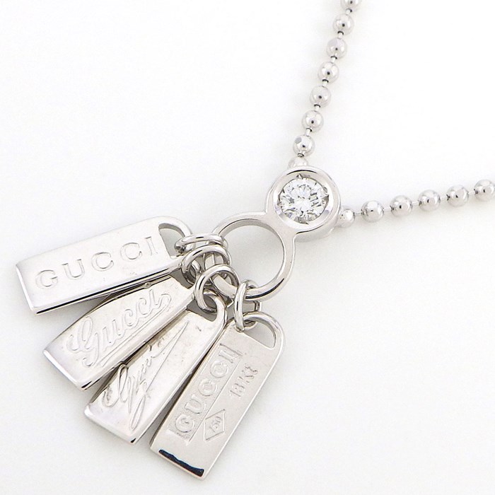 楽天市場】グッチ GUCCI ネックレス ロゴ プレート タグ ボール
