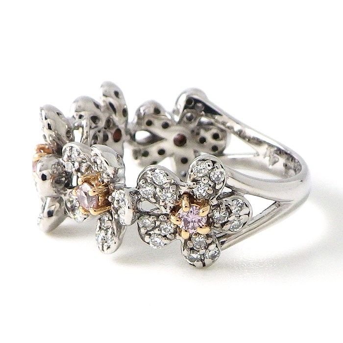 ポンテヴェキオ ダイヤモンドパヴェ フラワー ボリュームリング サイズ