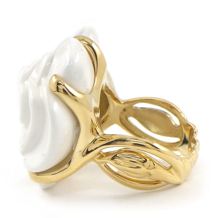 楽天市場】シャネル CHANEL リング カメリア フラワーモチーフ リーフ