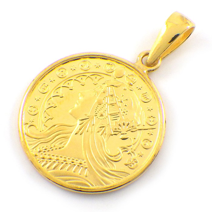 楽天市場】ペンダントトップ アルフォンス・ミュシャ メダル 1/20