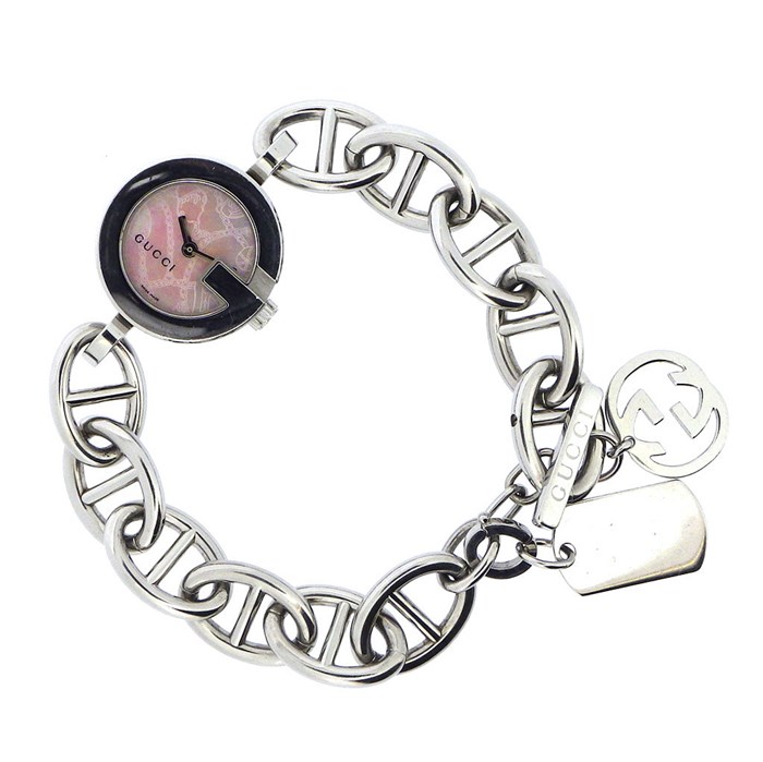 楽天市場】グッチ GUCCI 腕時計 ブレスウォッチ Gチャーム 107 ピンク