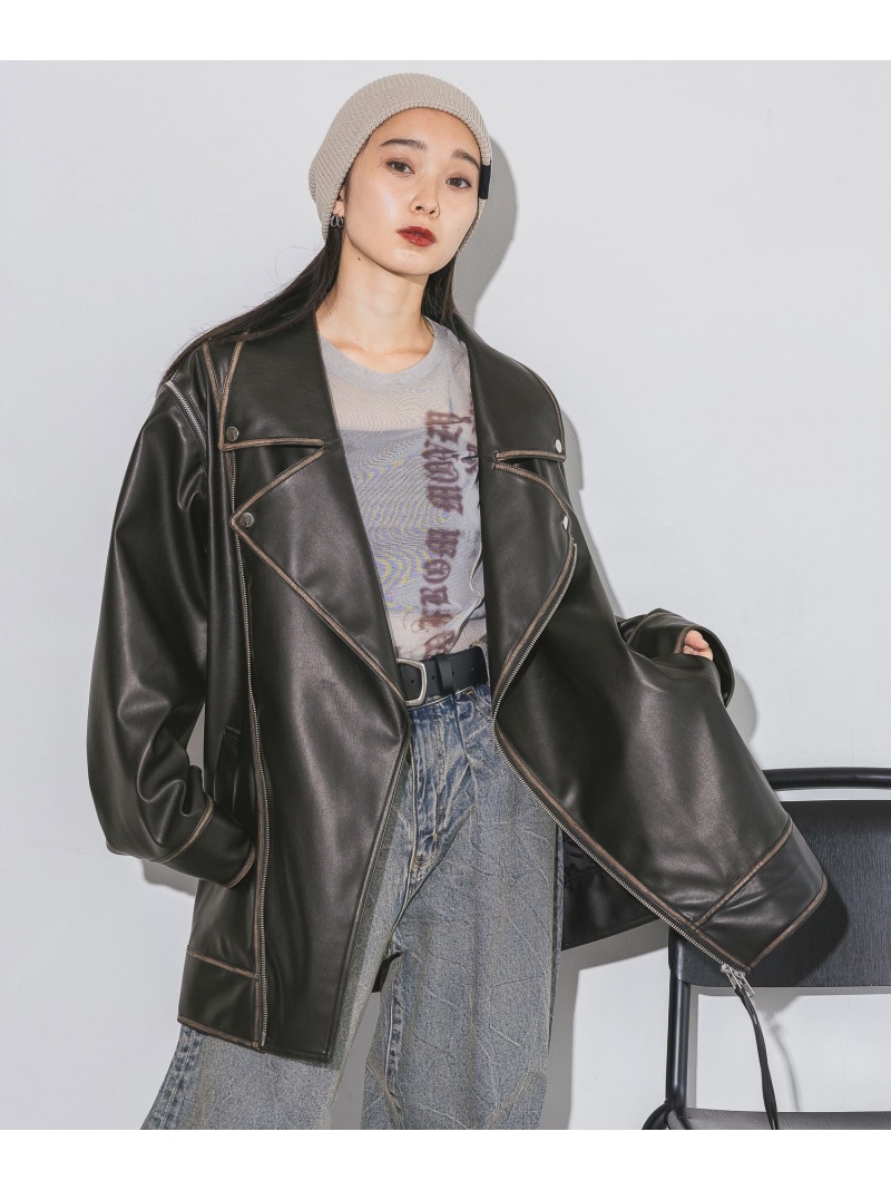 楽天市場】レザーライクカコウBIGライダース JEANASIS ジーナシス