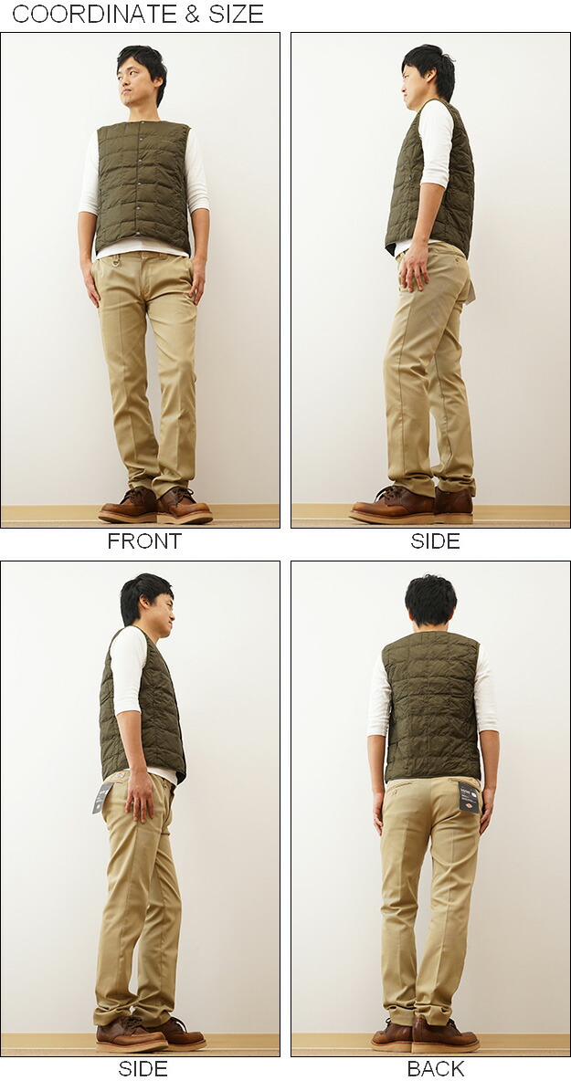 GRAMICCI×TAION コラボダウンセットアップベスト&パンツモカカーキ