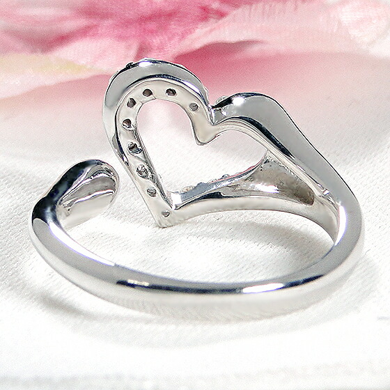 楽天市場】K18WG 【0.35ct】ダイヤモンド ハート リング【送料無料