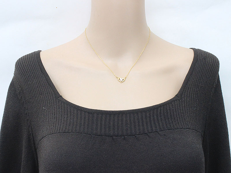 楽天市場】courreges(クレージュ) ネックレス ハート 18金イエロー