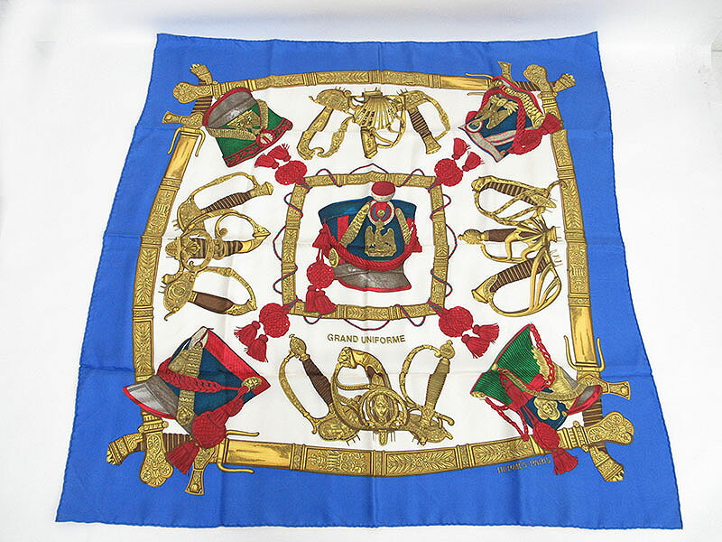 楽天市場】HERMES(エルメス) GRAND UNIFORME(壮大な制服) カレ90