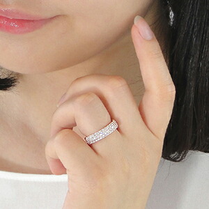 楽天市場】K18PG【1.00ct】ダイヤモンド パヴェ リング ピンクゴールド