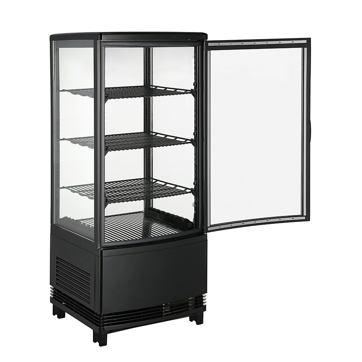 楽天市場】【1月目玉商品！】 80L 黒 4面ガラス 冷蔵ショーケース