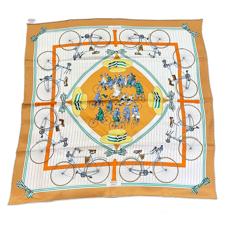 楽天市場】エルメス(HERMES) カレ70 LES BECANES 自転車 スカーフ