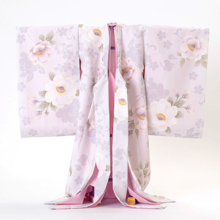 楽天市場】【レンタル】お宮参り 着物 女の子[薄紫地に桜] 産着セット